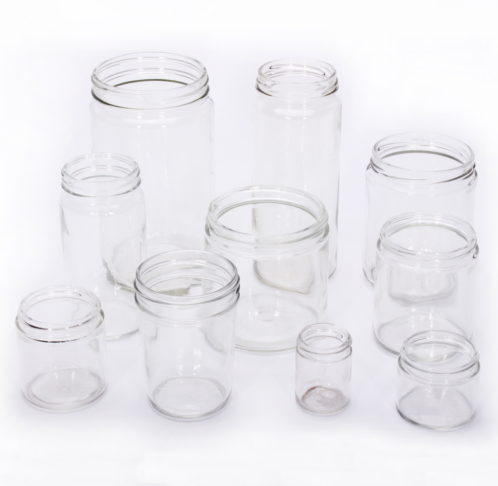12 Straight Sided Jars